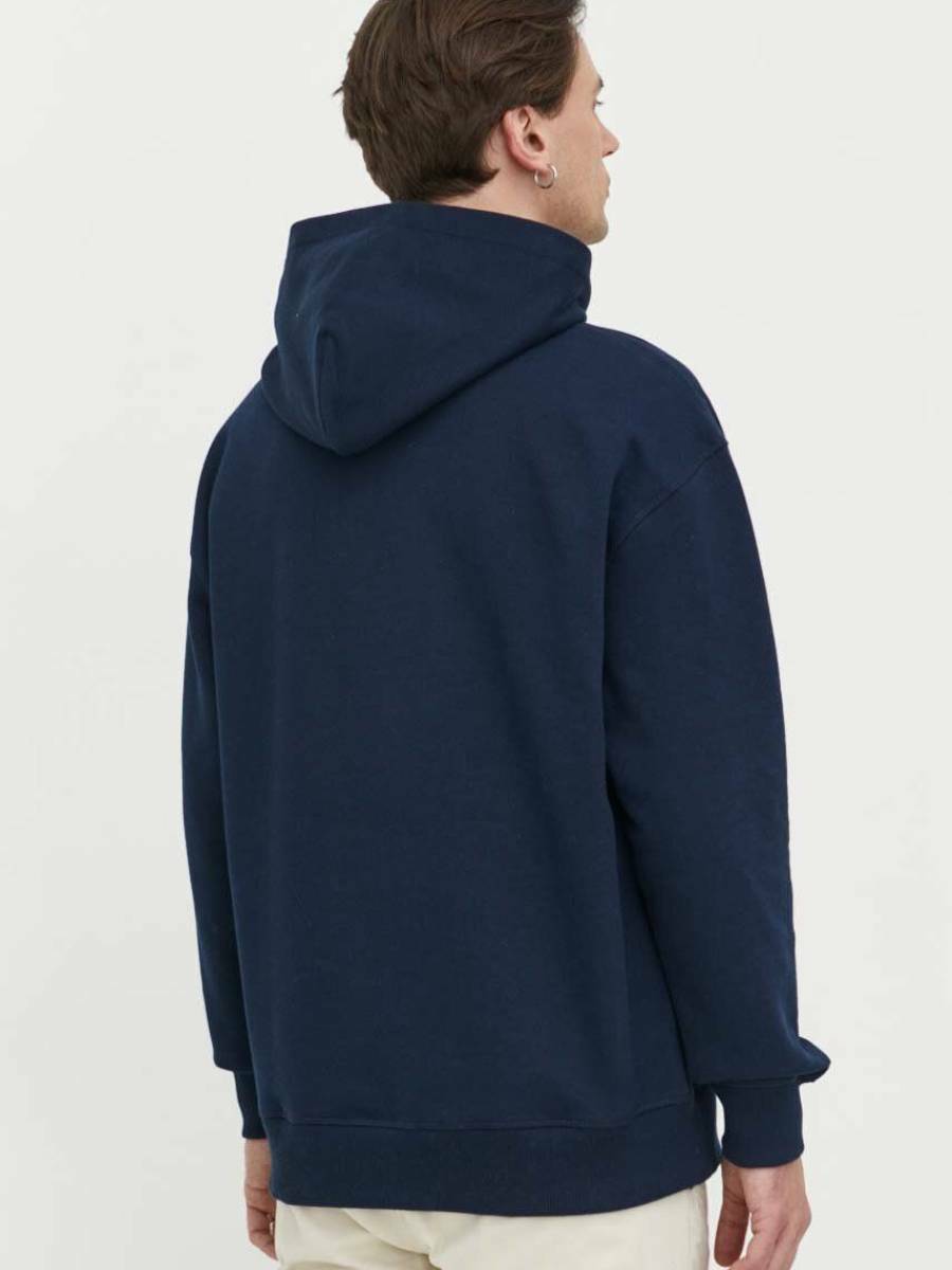detail Tommy Jeans pánska tmavo modrá mikina
