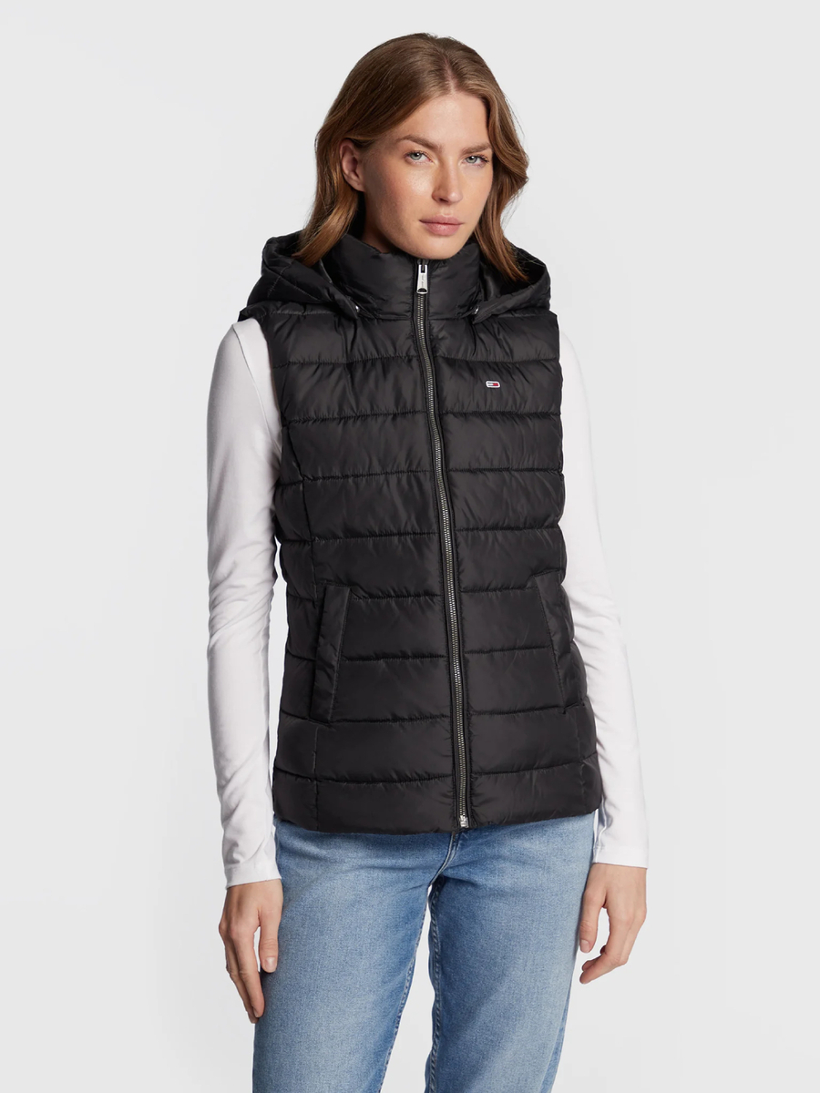 detail Tommy Jeans dámska čierna vesta