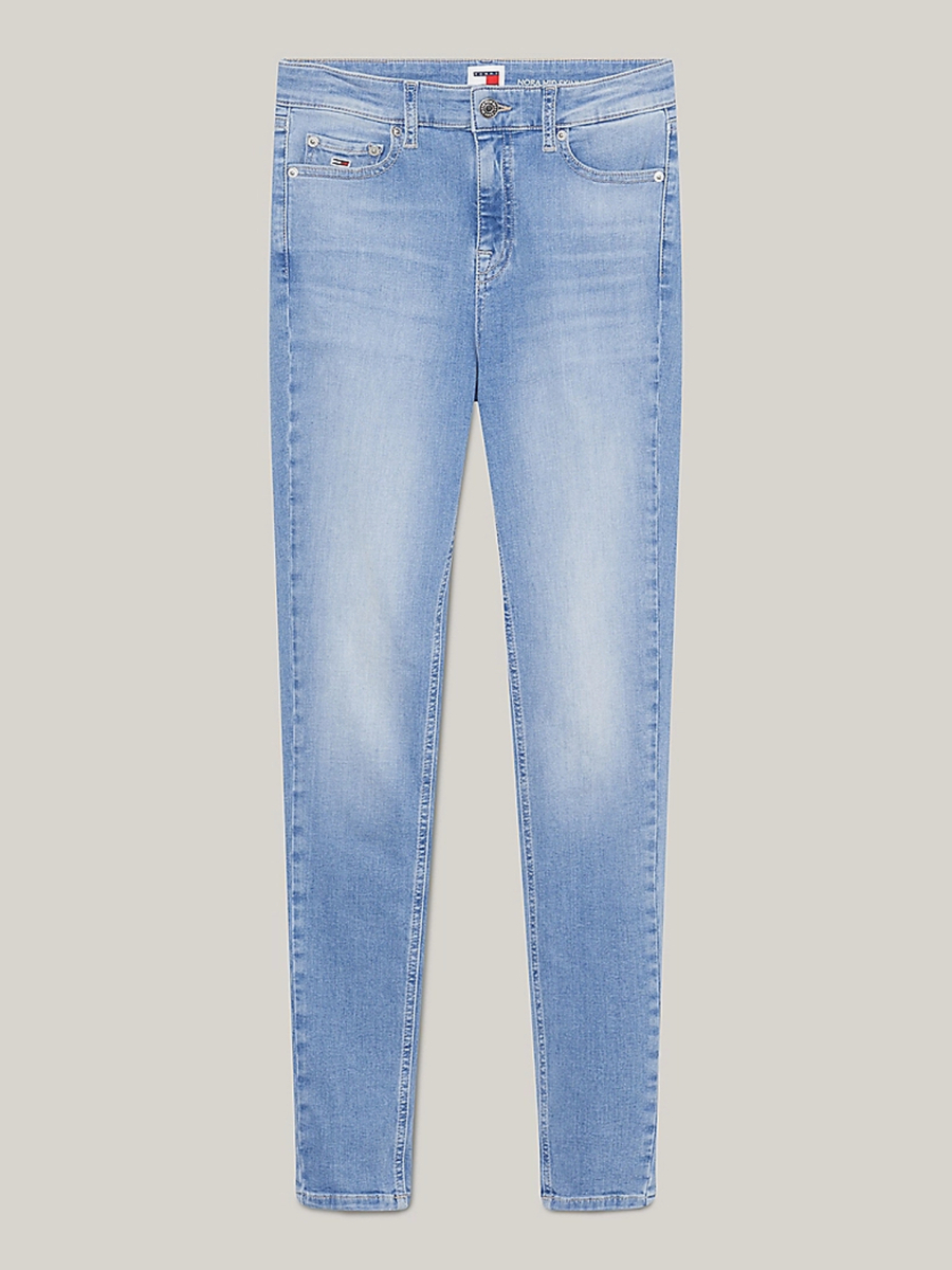 detail Tommy Jeans dámske svetlo modré džínsy NORA 