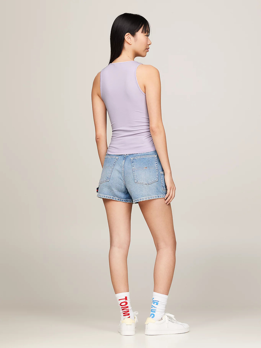 detail Tommy Jeans dámsky fialkový top