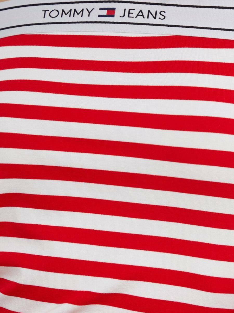 detail Tommy Jeans dámske pruhované tričko 
