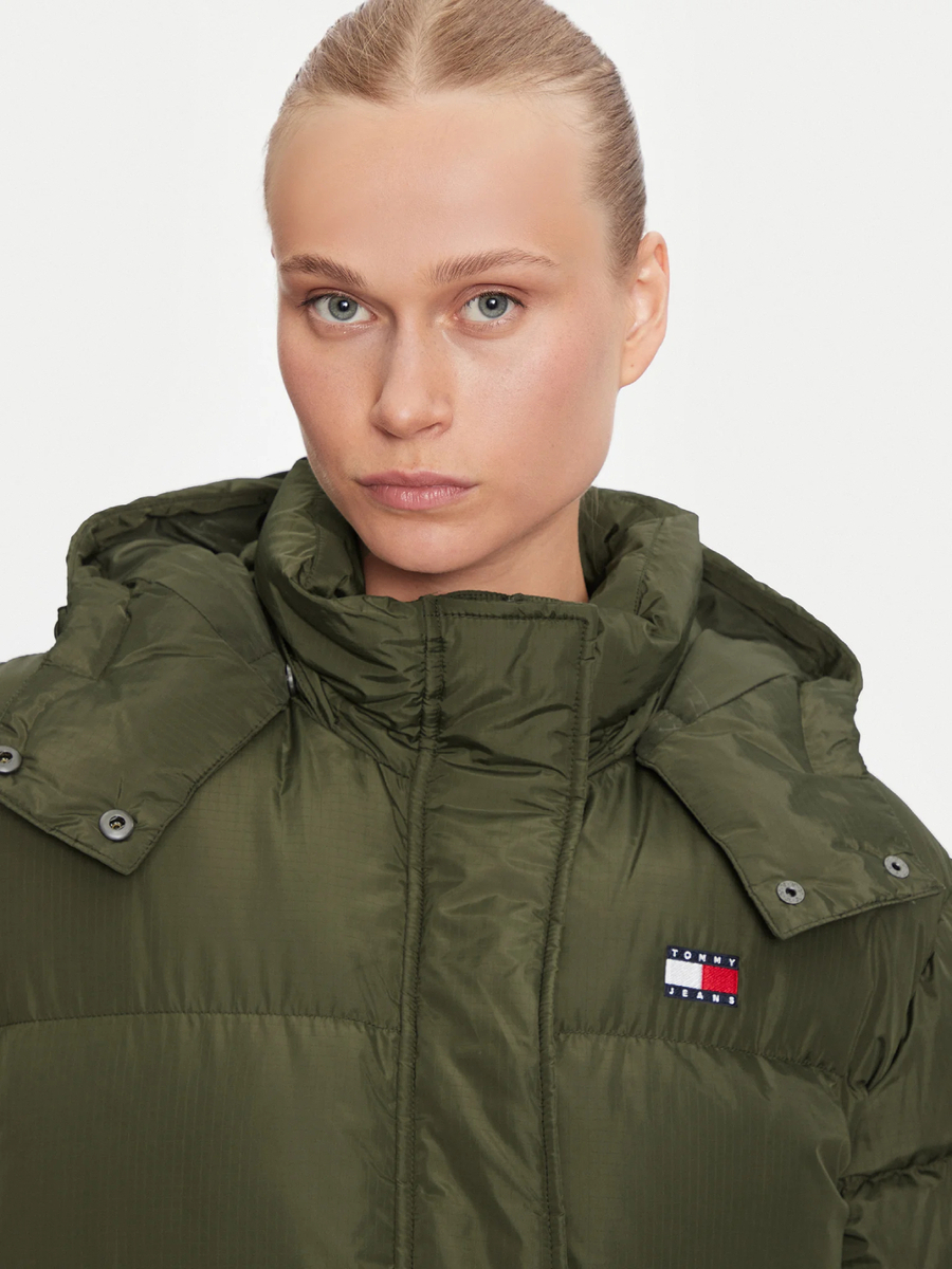detail Tommy Jeans dámska khaki bunda