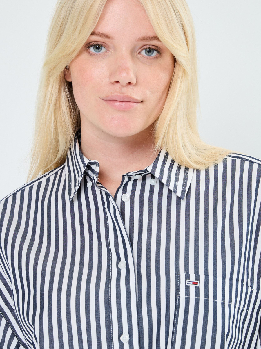 detail Tommy Jeans dámska pruhovaná košeľa