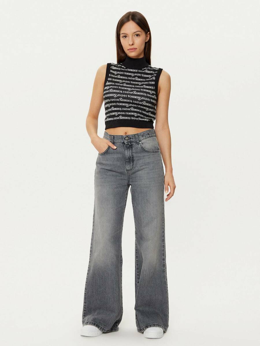 detail Tommy Jeans dámsky čierny top