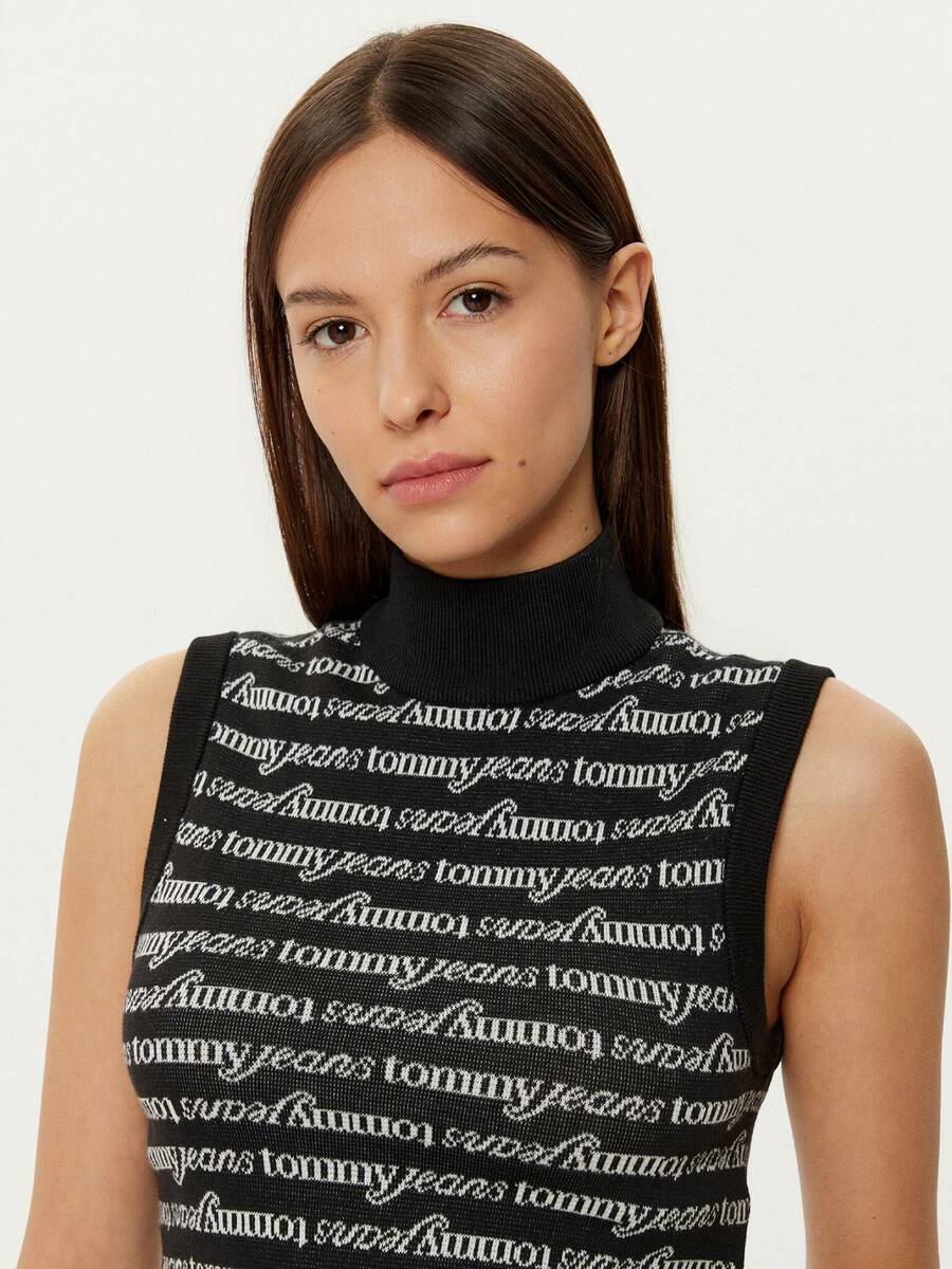 detail Tommy Jeans dámsky čierny top