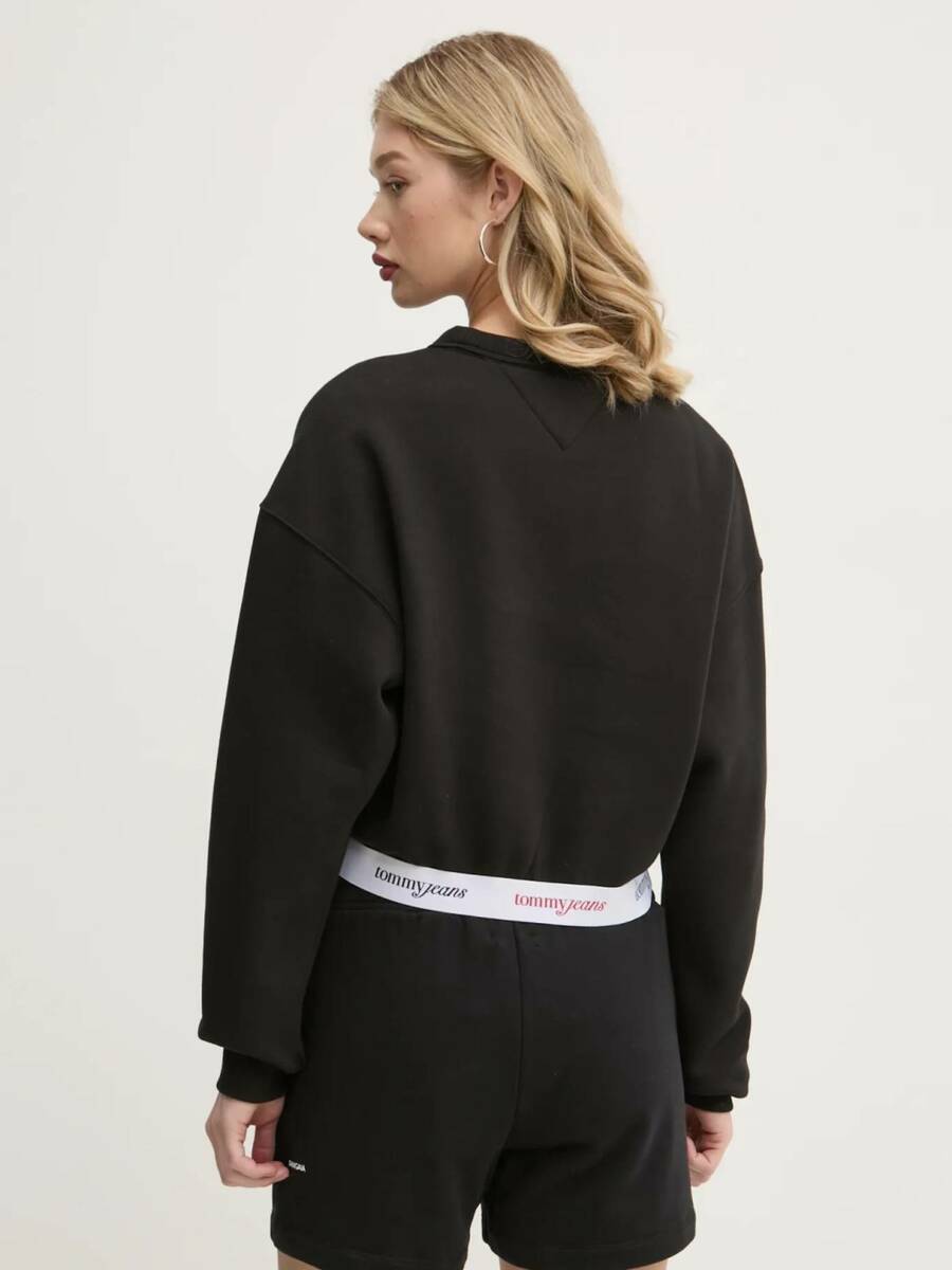 detail Tommy Jeans dámska čierna mikina