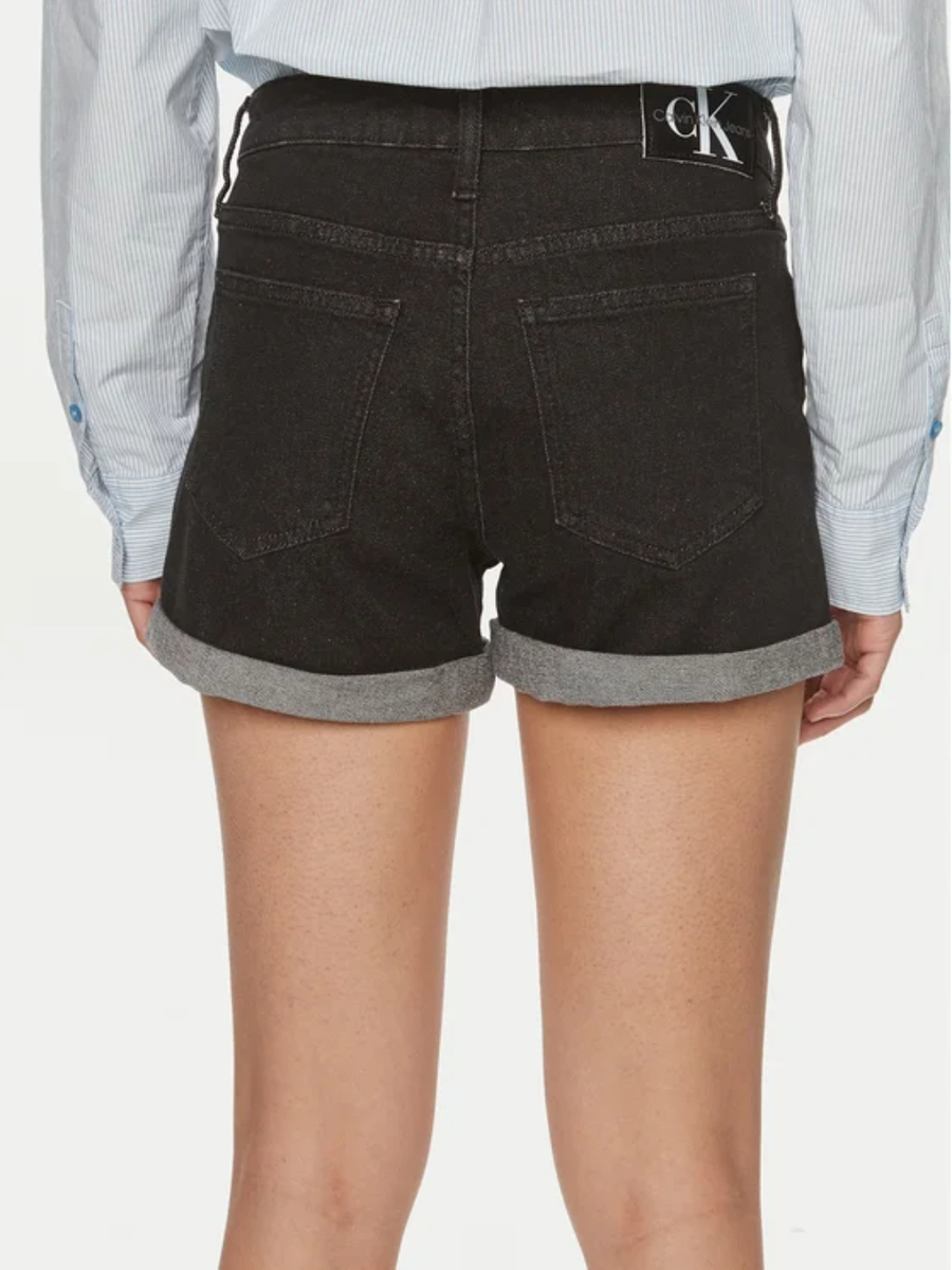 detail Calvin Klein dámske čierne džínsové kraťasy