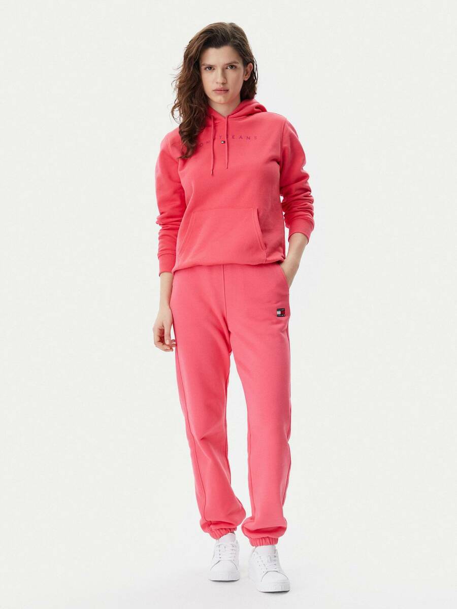 detail Tommy Jeans dámska ružová mikina