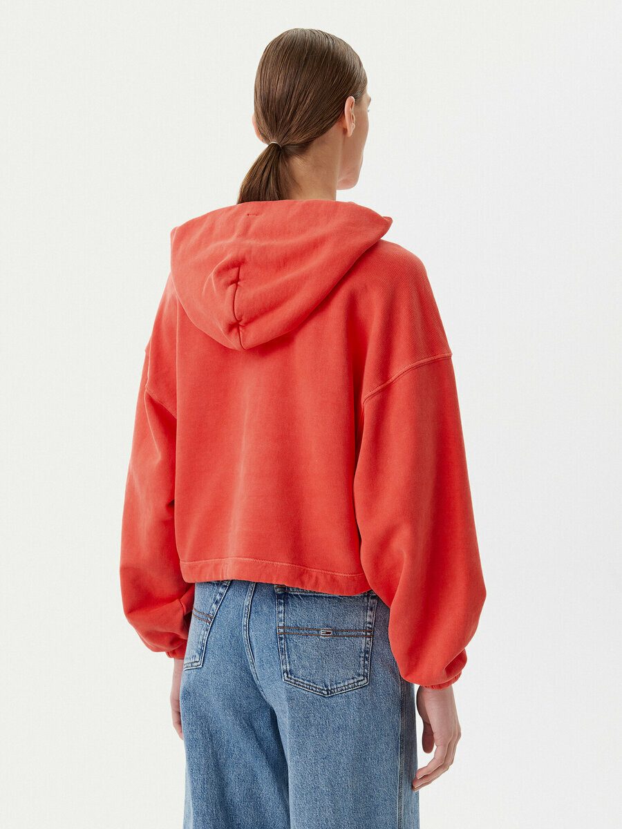 detail Tommy Jeans dámska oranžová mikina