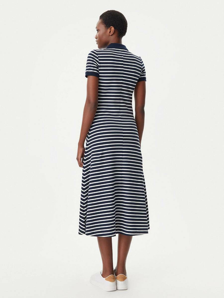 detail Tommy Jeans dámske pruhované polo šaty