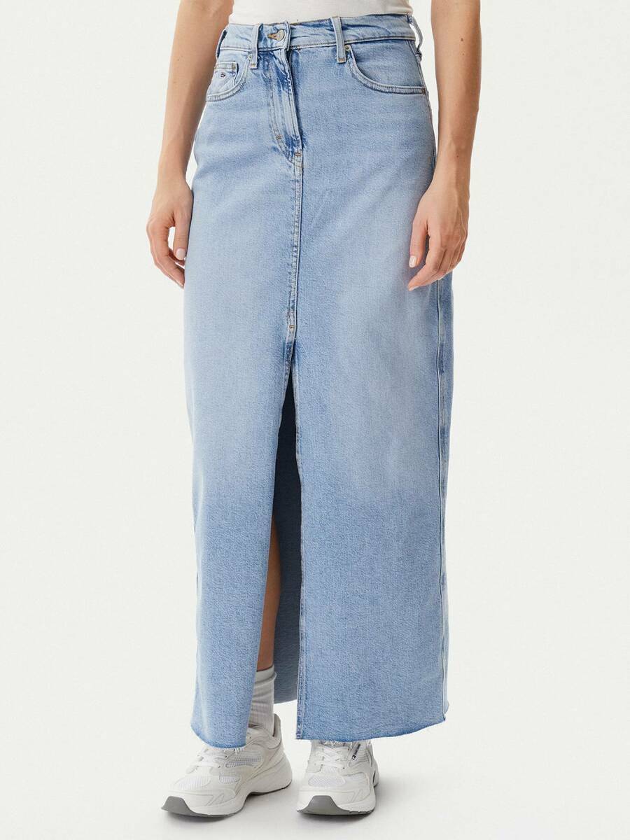 detail Tommy Jeans dámska džínsová sukňa