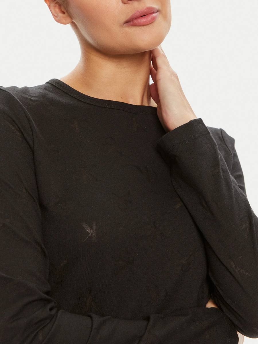 detail Calvin Klein dámske čierne šaty