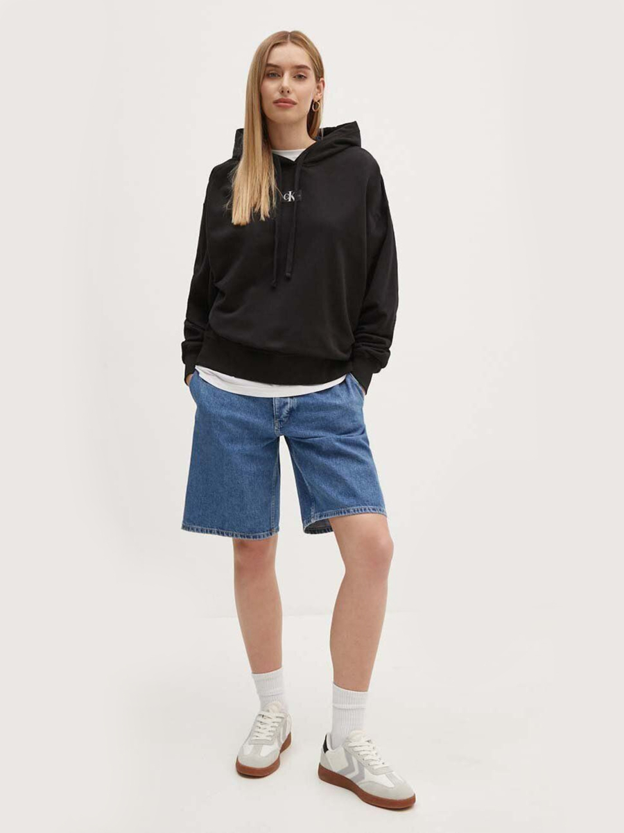 detail Calvin Klein dámska čierna mikina