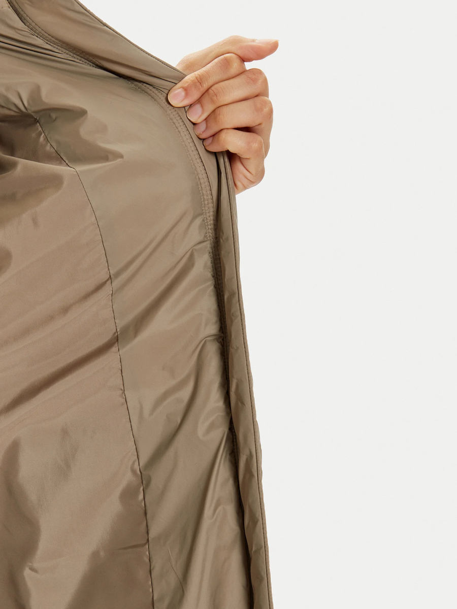detail Calvin Klein dámska zelenohnedá bunda