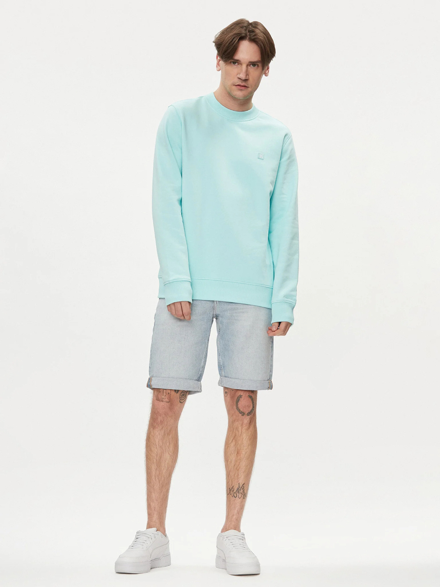 detail Calvin Klein pánske svetlo modré džínsové šortky