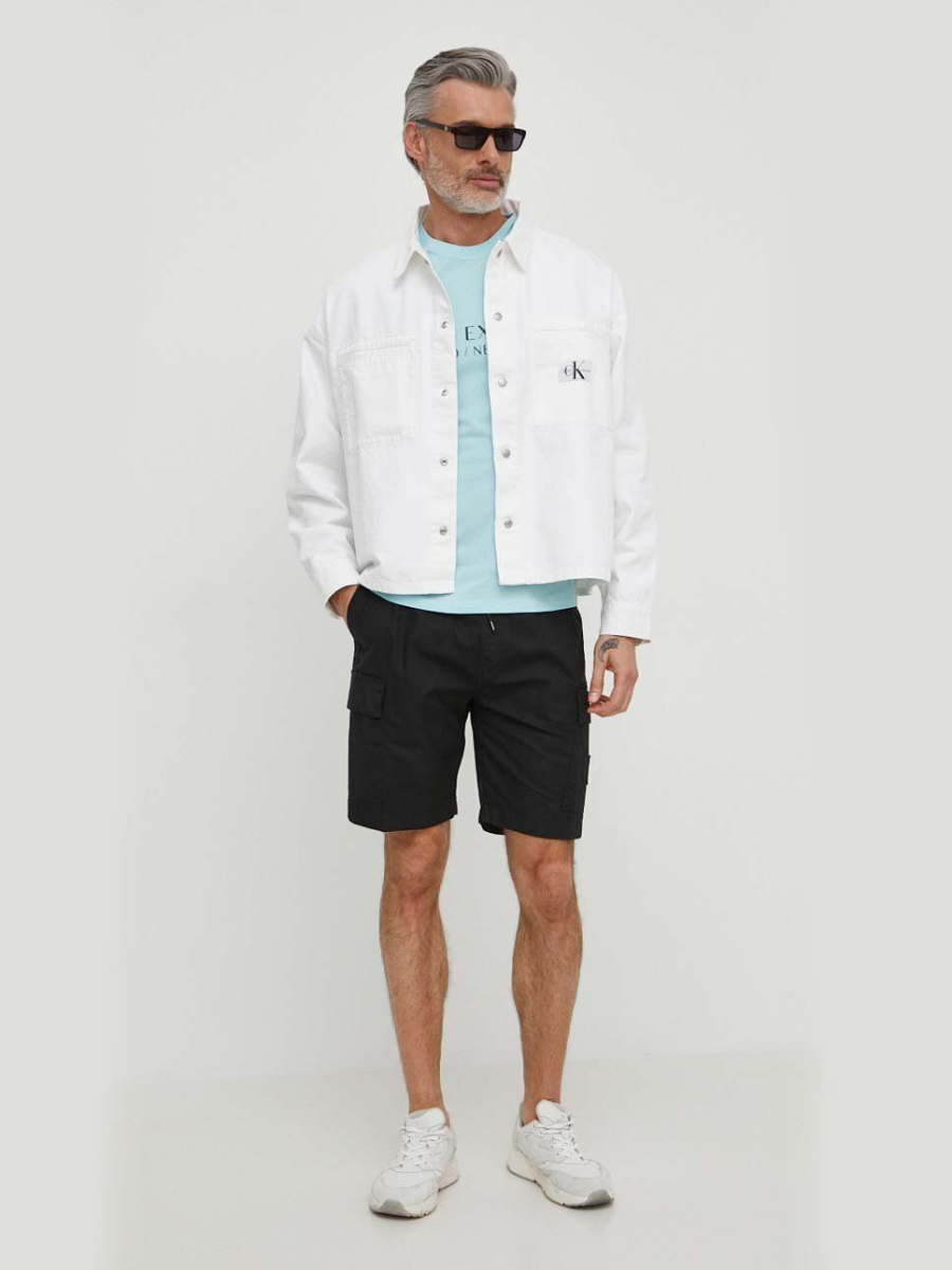 detail Calvin Klein pánske čierne šortky