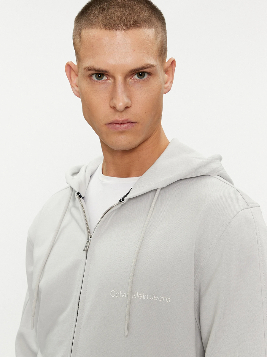 detail Calvin Klein pánska šedá mikina