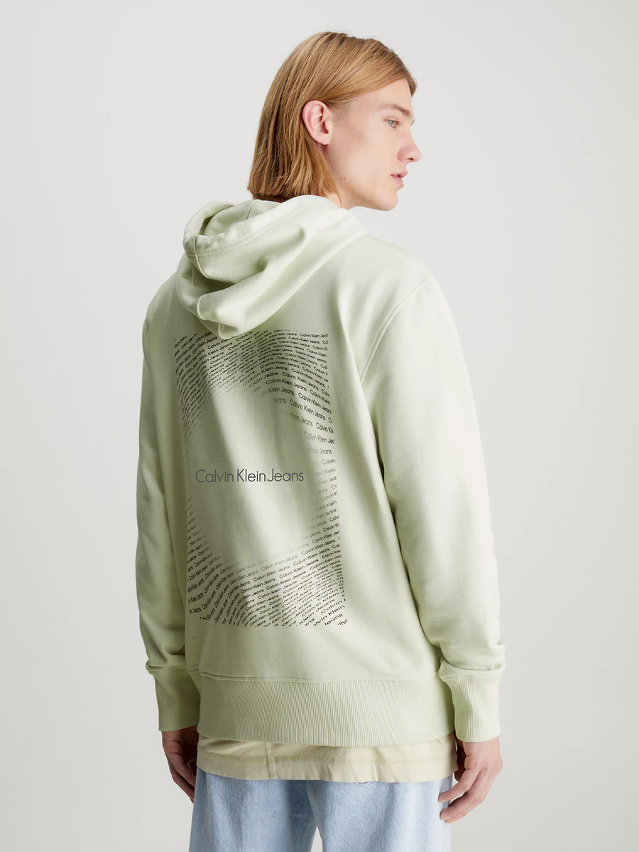 detail Calvin Klein pánska svetlo zelená mikina