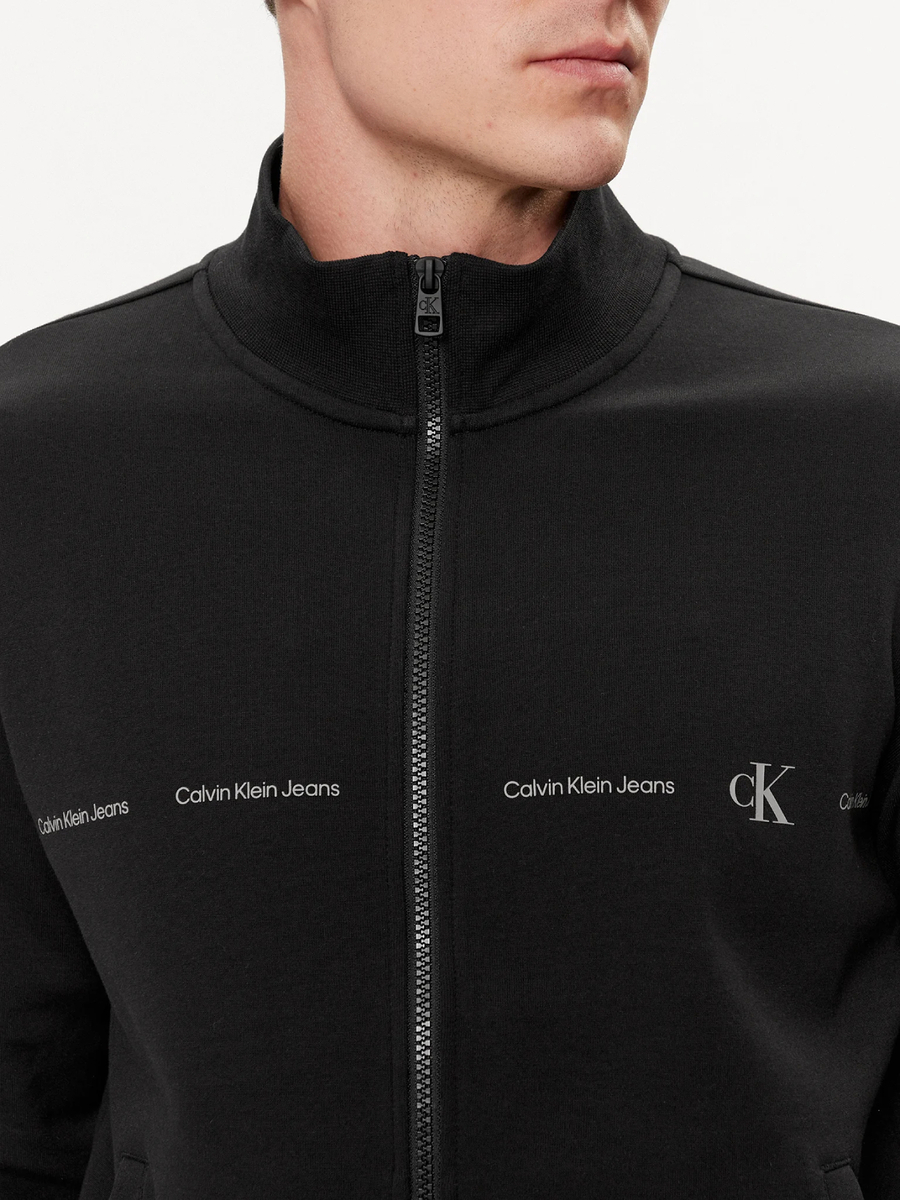 detail Calvin Klein pánska čierna mikina