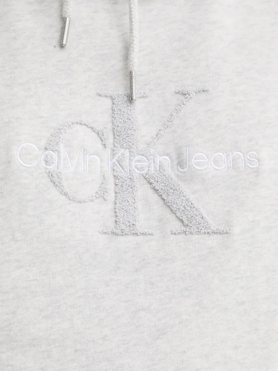 detail Calvin Klein pánska šedá mikina