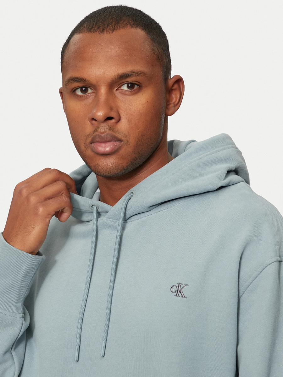 detail Calvin Klein pánska modrá mikina