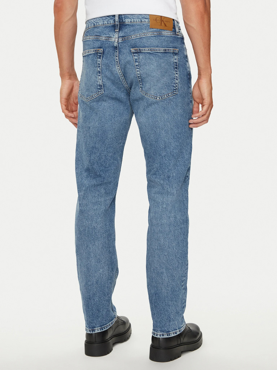detail Calvin Klein pánske modré džínsy