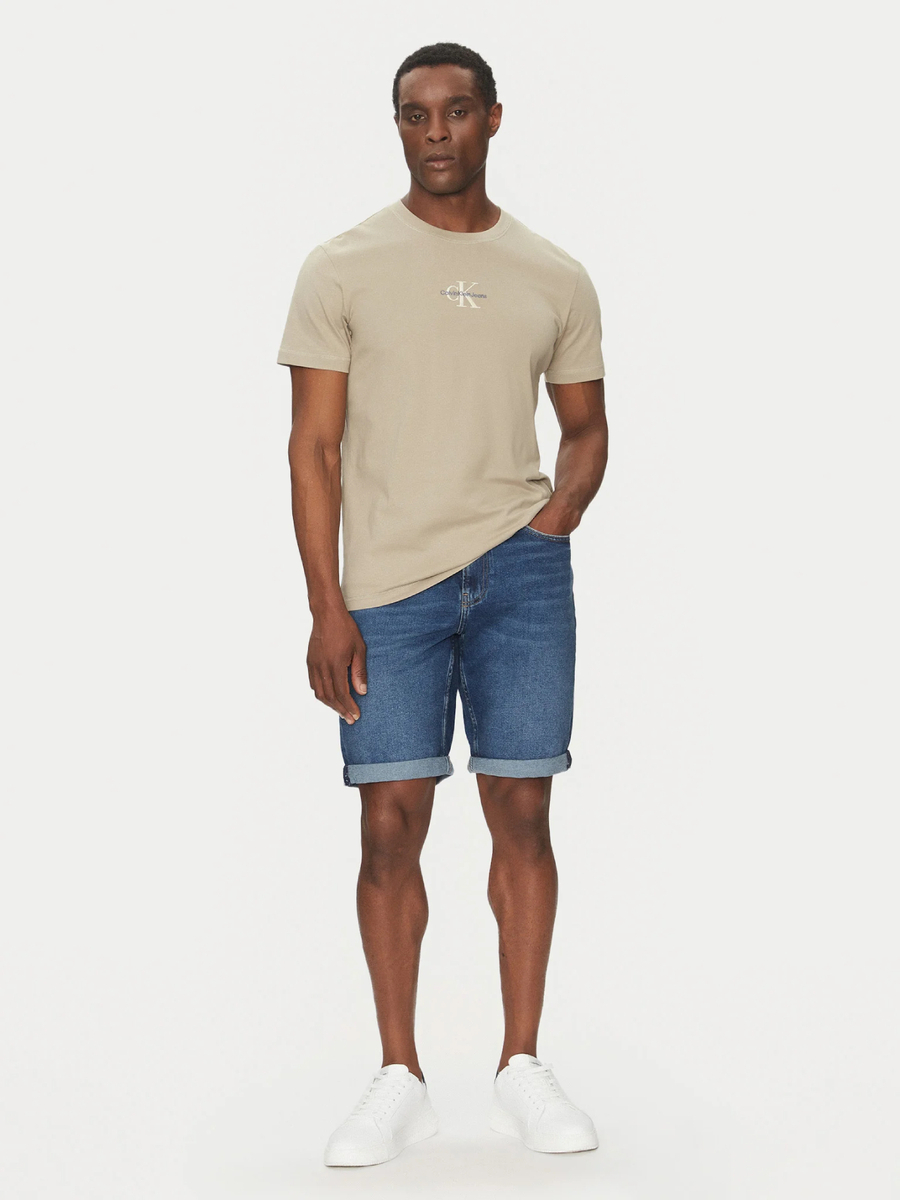 detail Calvin Klein pánske modré džínsové šortky