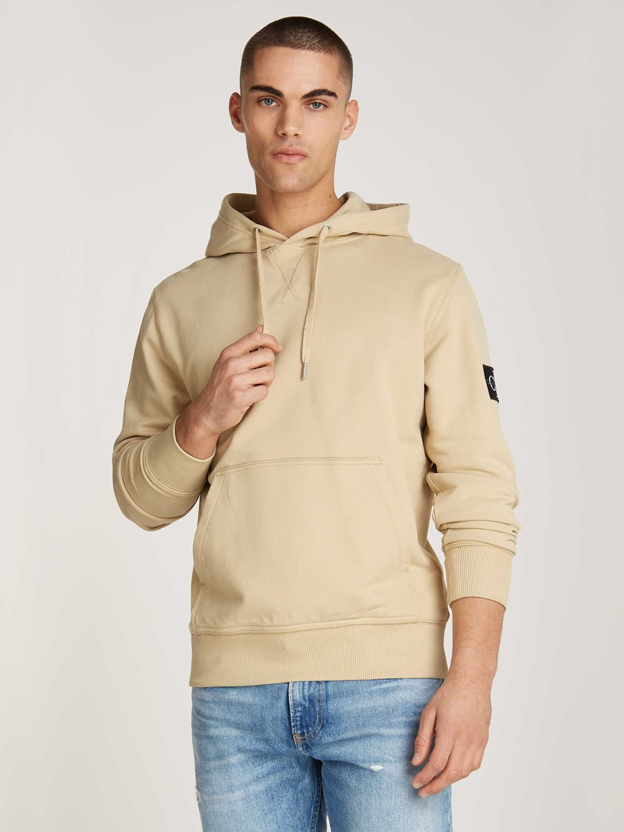 detail Calvin Klein pánska béžová mikina