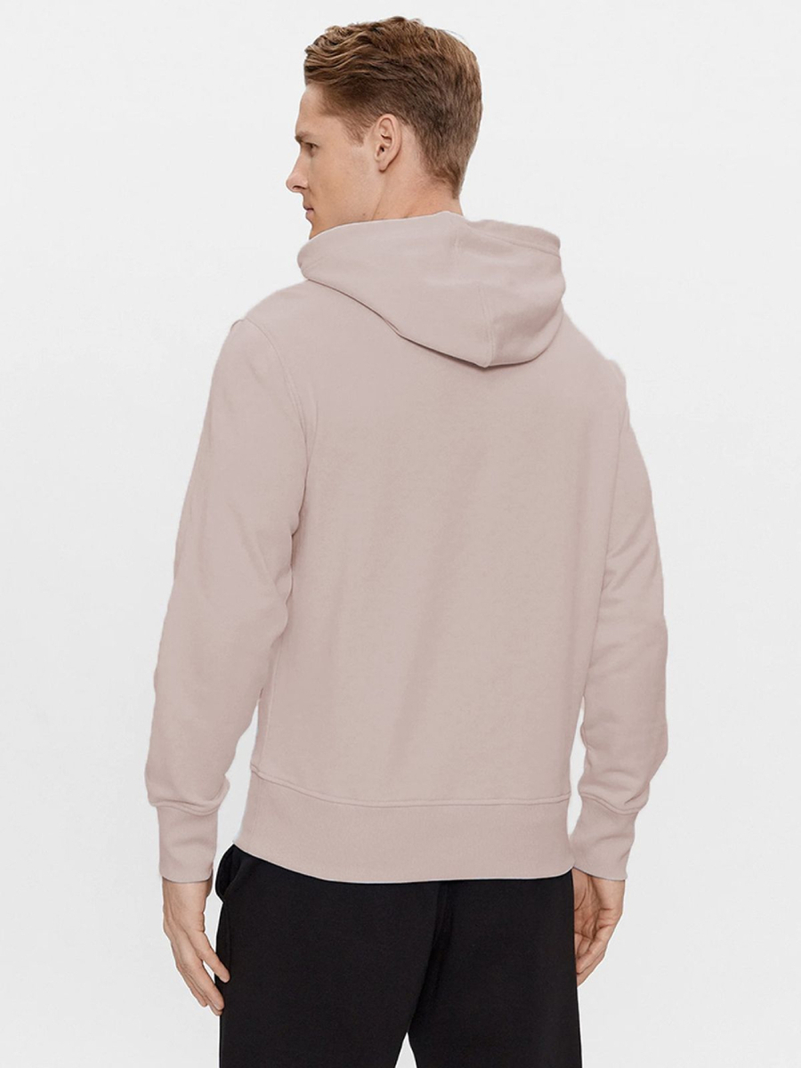 detail Calvin Klein pánska ružová mikina