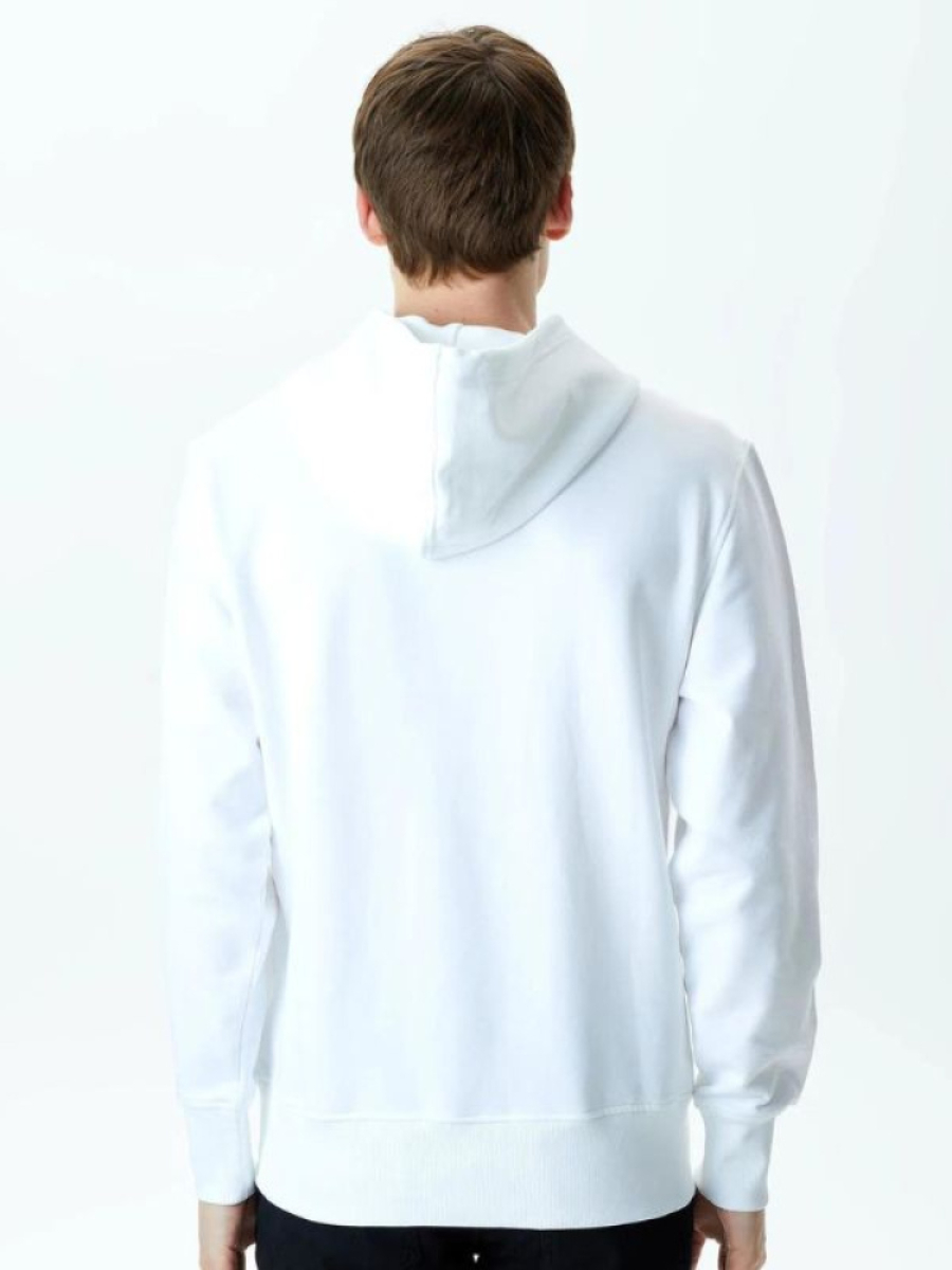 detail Calvin Klein pánska biela mikina