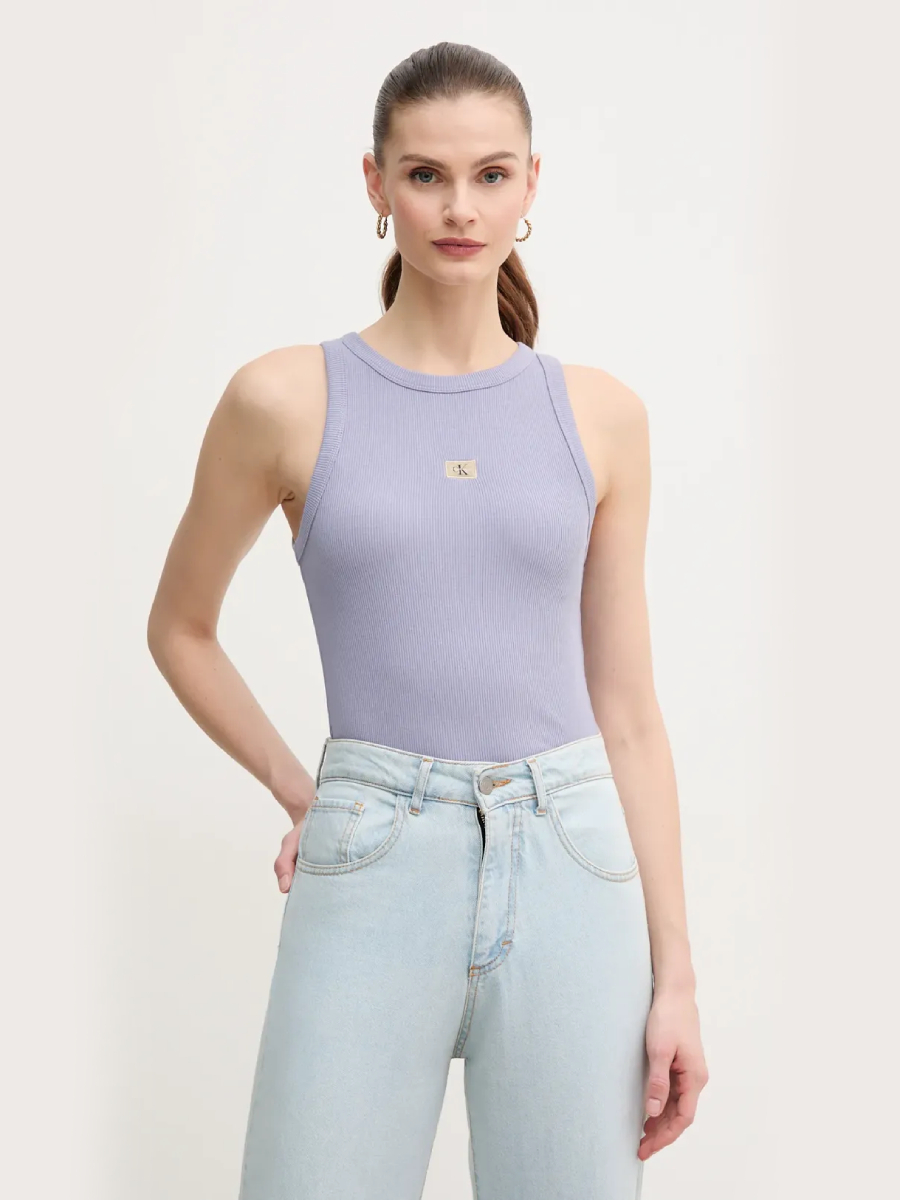 detail Calvin Klein dámske fialové tielko