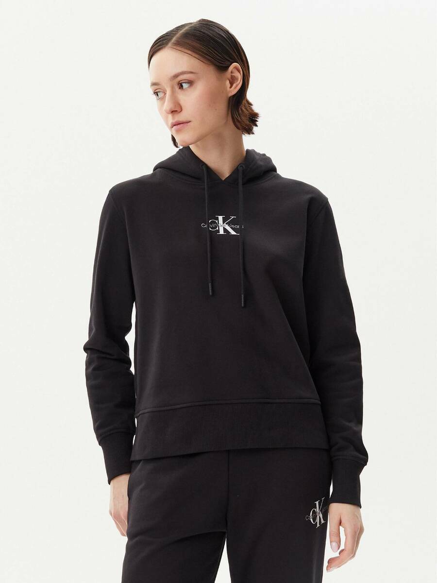 detail Calvin Klein dámska čierna mikina