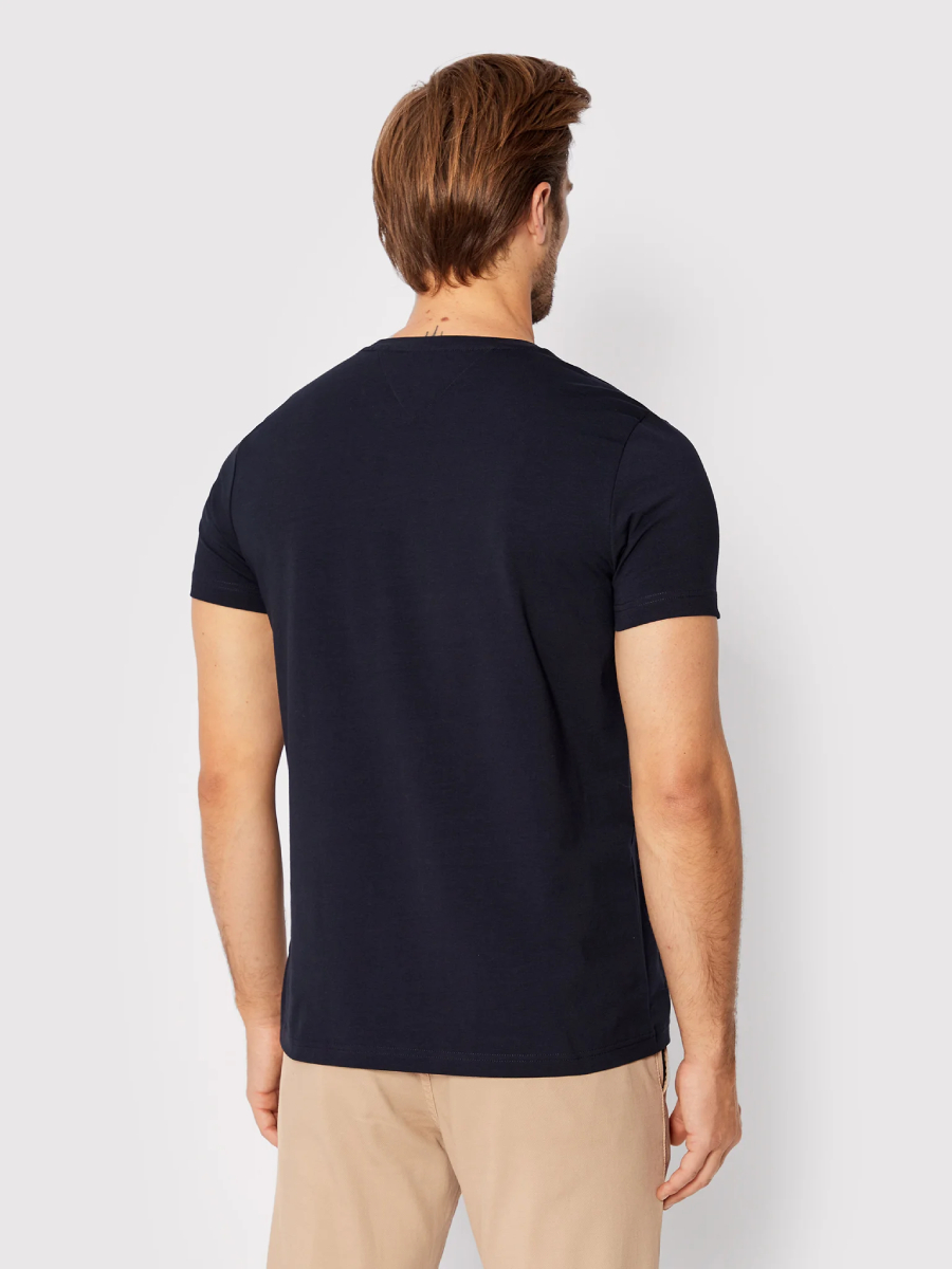 detail   Tommy Hilfiger pánske tmavo modré tričko