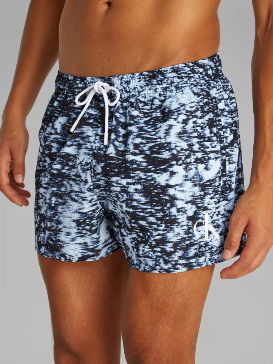detail Calvin Klein pánske modročierne plavky