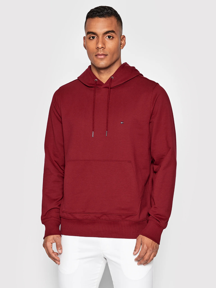 detail Tommy Hilfiger pánska vínová mikina 1985 Hoody