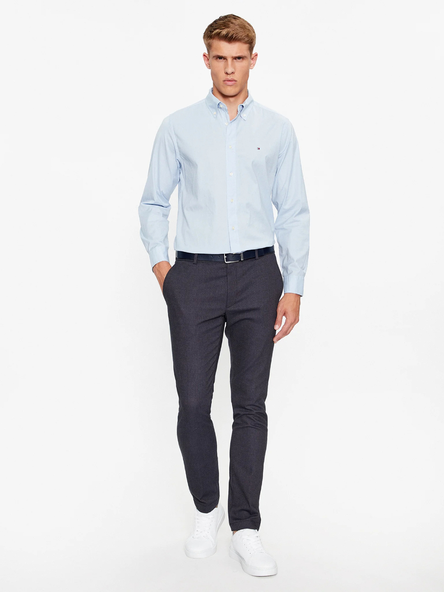 detail Tommy Hilfiger pánska modrá košeľa 