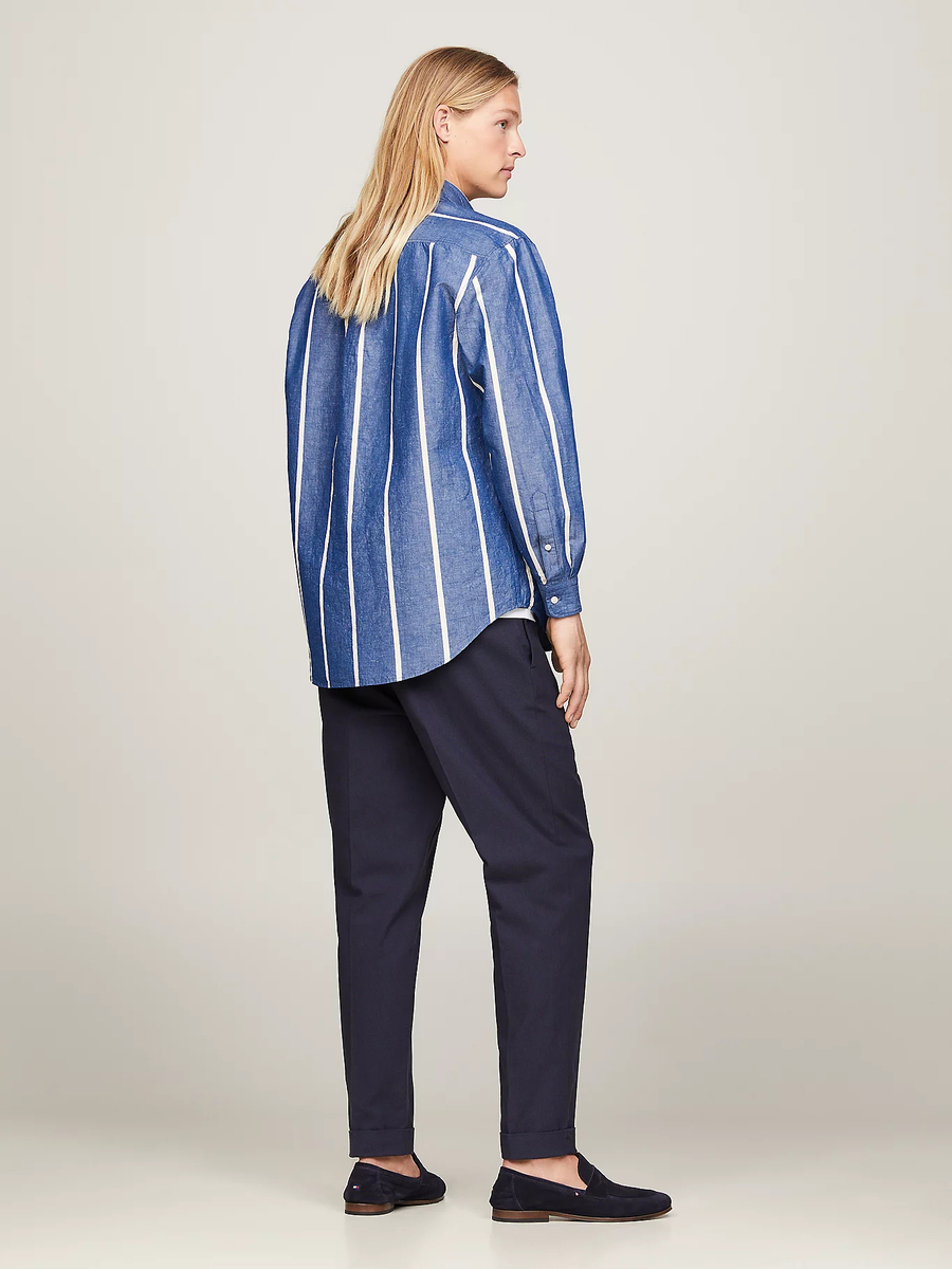 detail Tommy Hilfiger pánska modrá košeľa