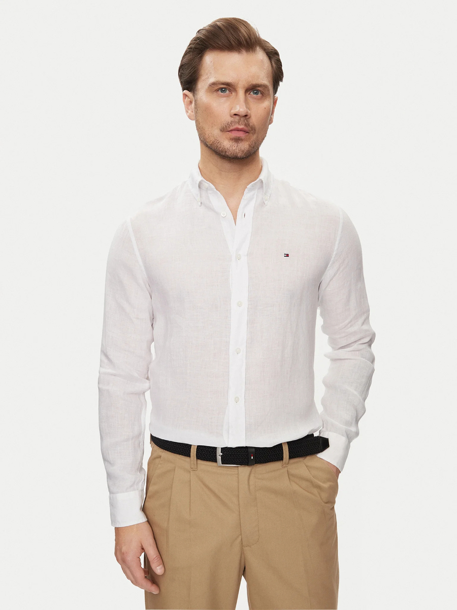detail Tommy Hilfiger pánska biela košeľa