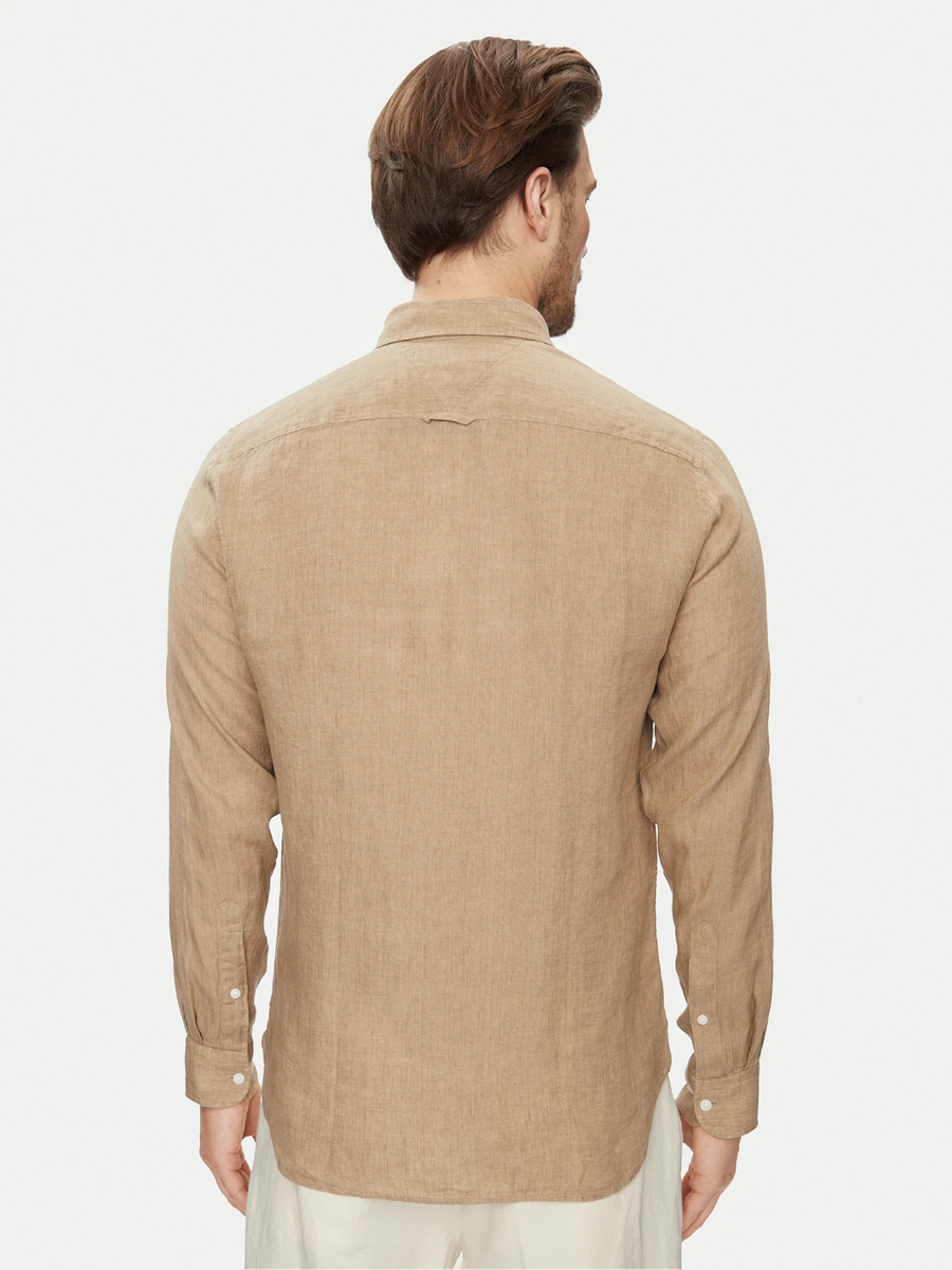 detail Tommy Hilfiger pánska béžová košeľa