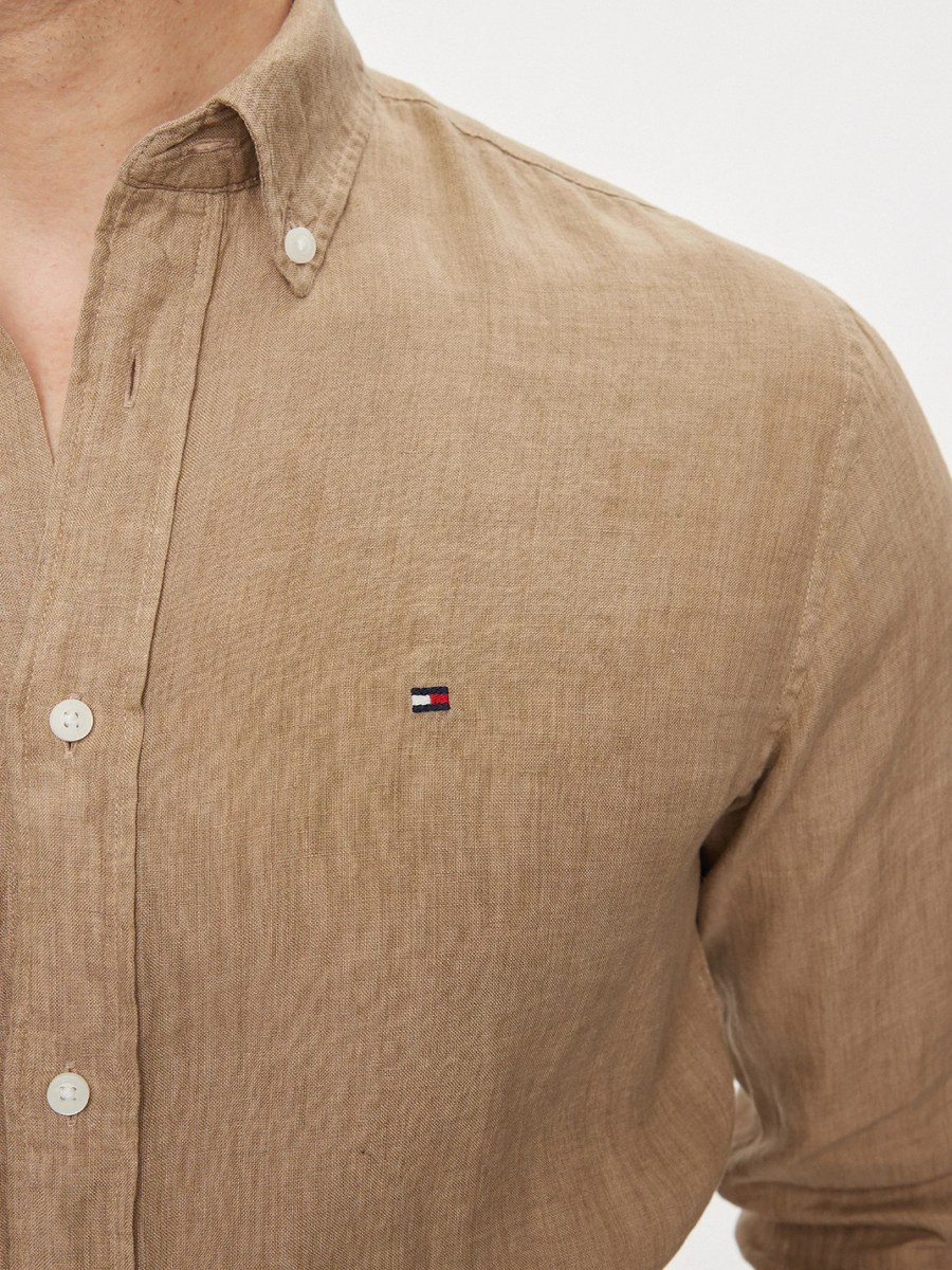 detail Tommy Hilfiger pánska béžová košeľa
