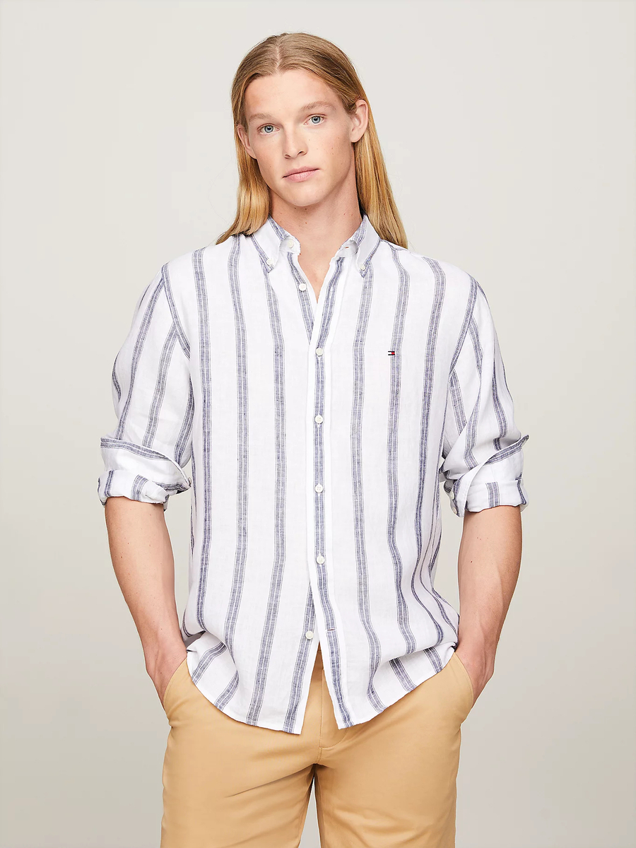 detail Tommy Hilfiger pánska biela košeľa 