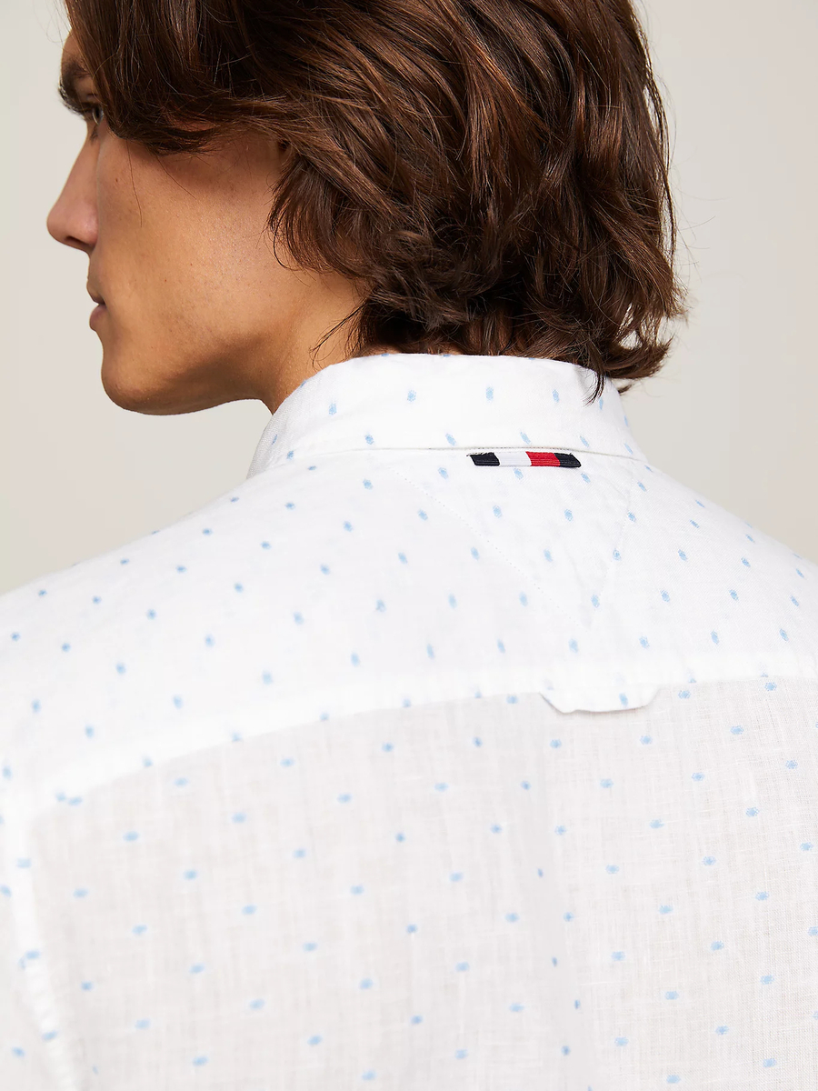 detail Tommy Hilfiger pánska biela košeľa