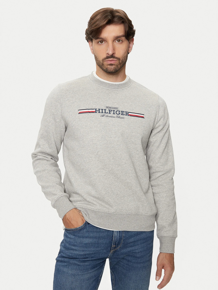 detail Tommy Hilfiger pánska šedá mikina