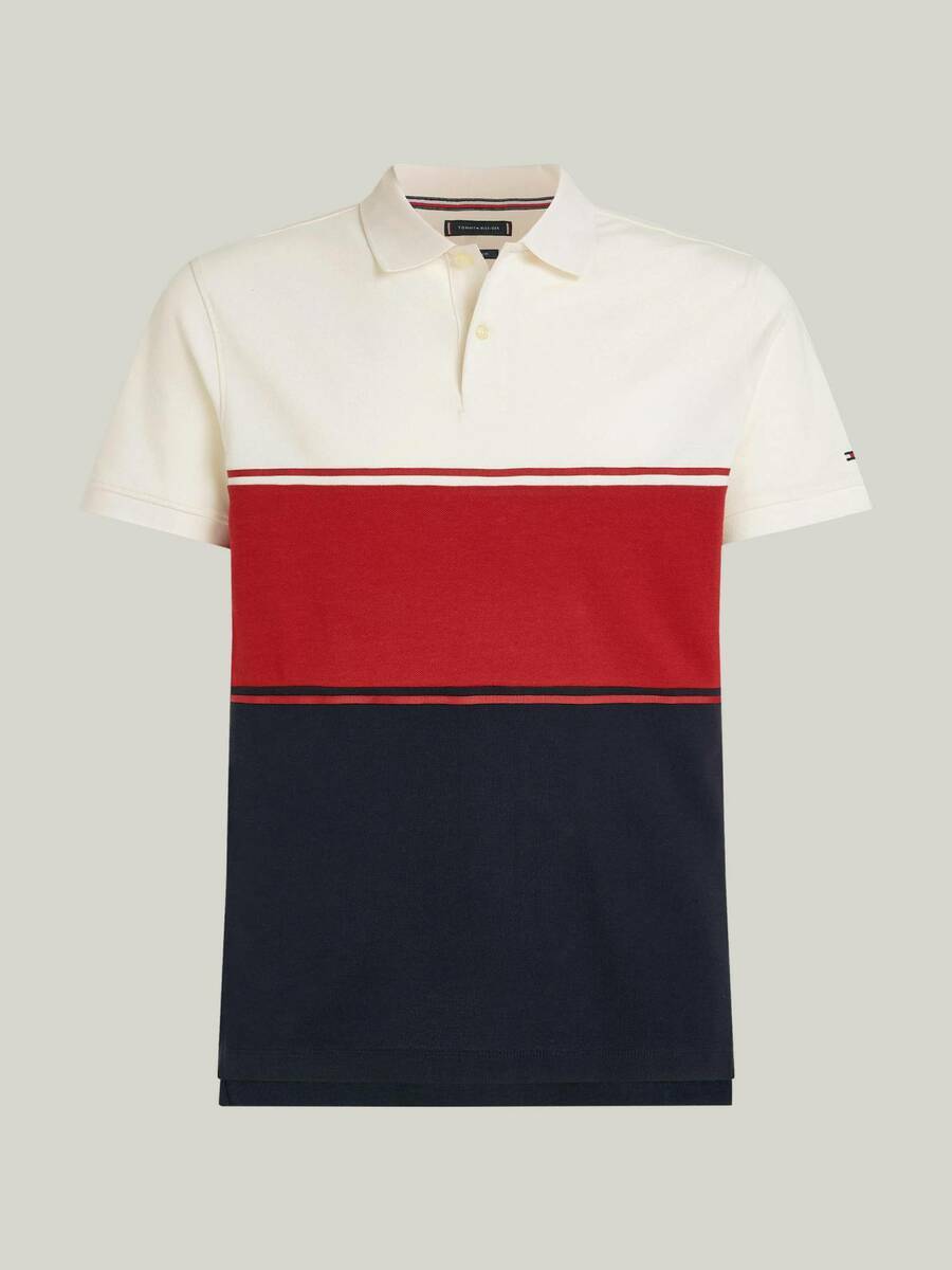 detail Tommy Hilfiger pánske polo Colorblock
