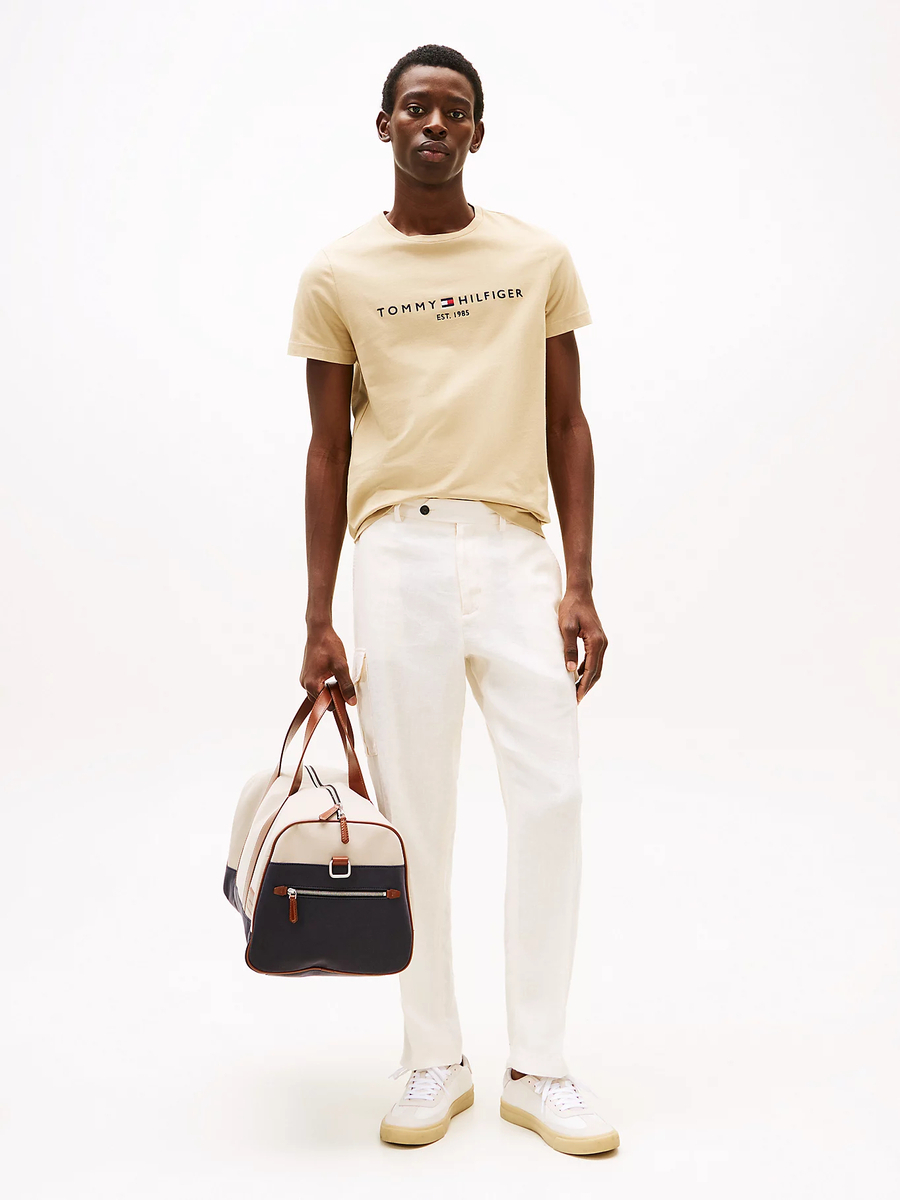 detail Tommy Hilfiger pánske béžové tričko