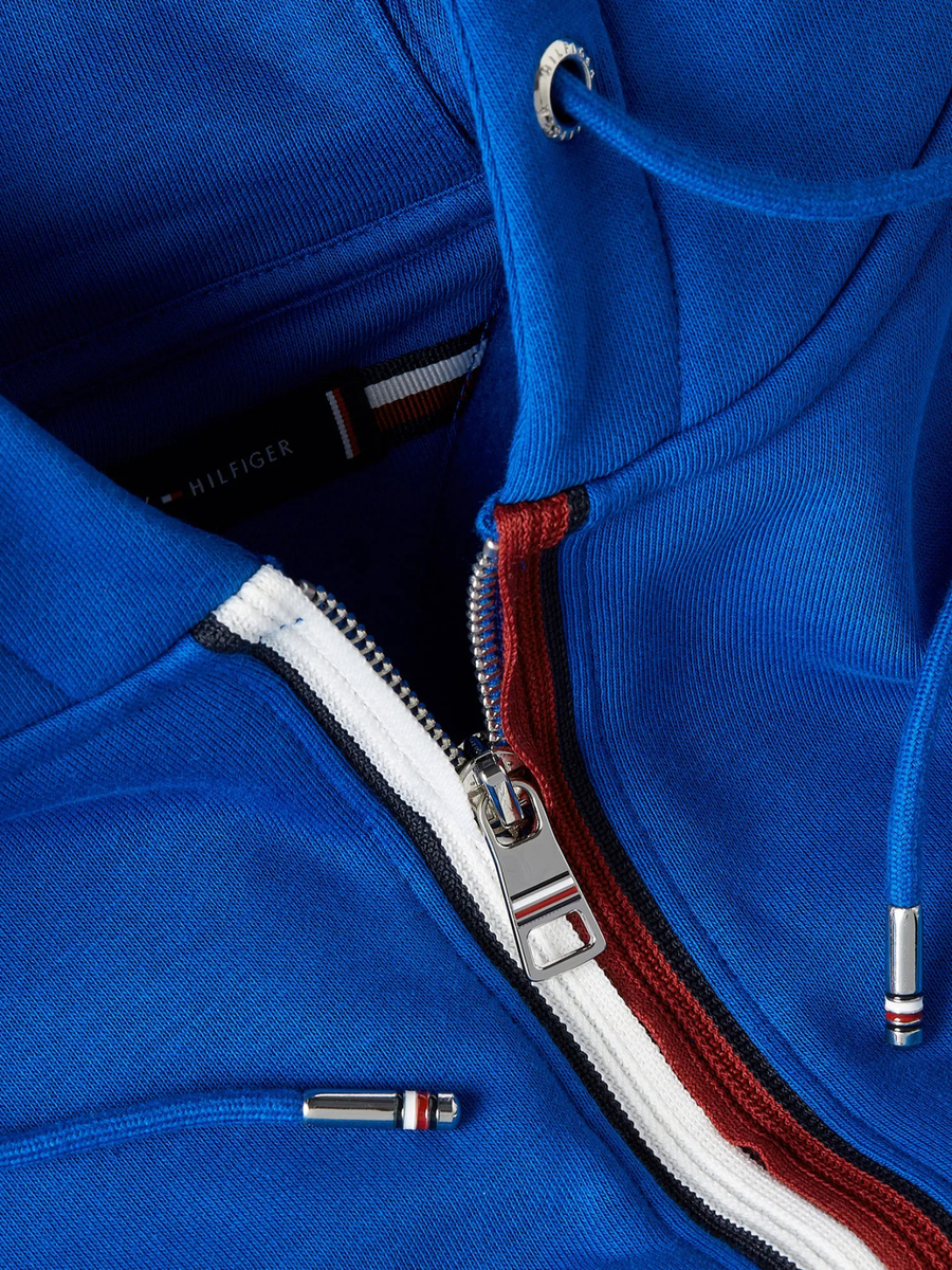 detail Tommy Hilfiger pánska modrá mikina