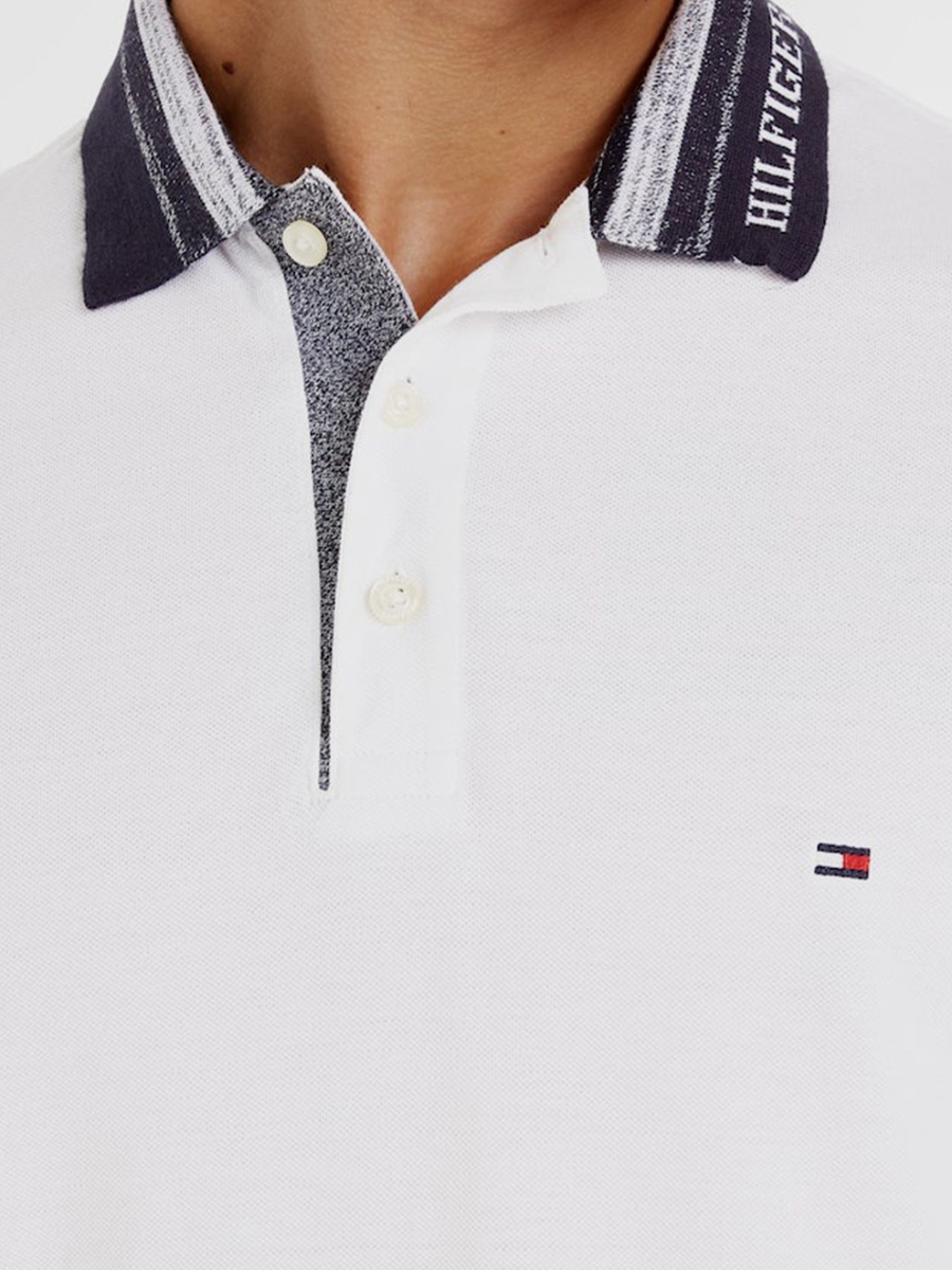 detail Tommy Hilfiger pánske biele polo tričko