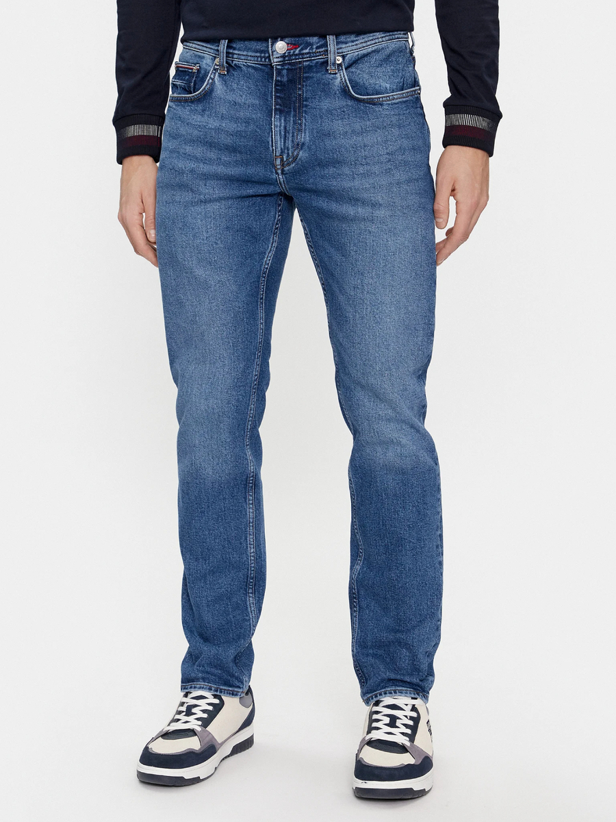 detail Tommy Hilfiger pánske modré džínsy
