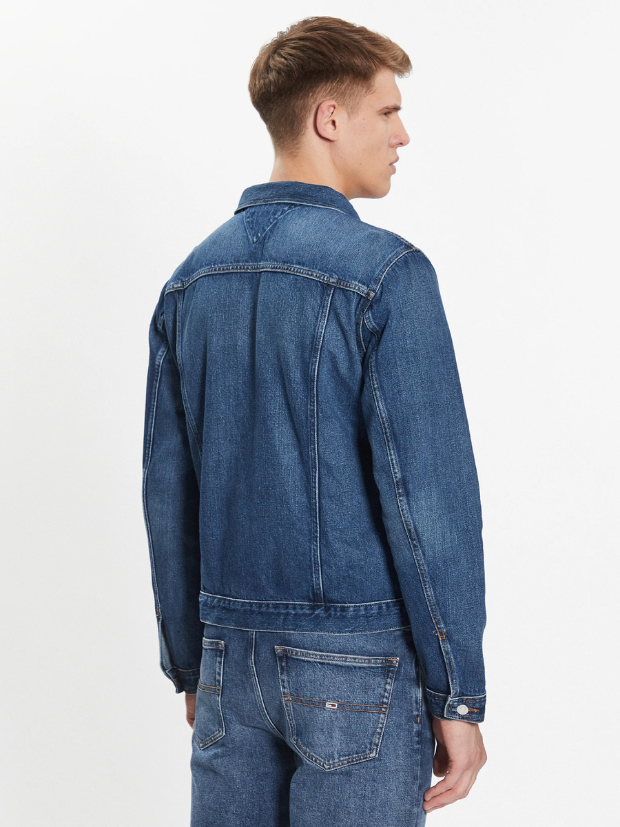 detail Tommy Hilfiger pánska modrá džínsová bunda