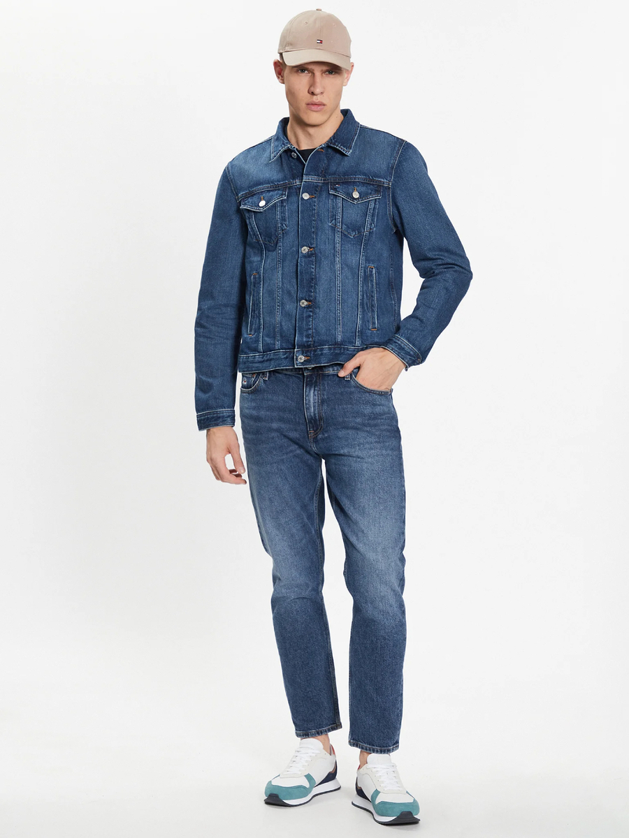 detail Tommy Hilfiger pánska modrá džínsová bunda